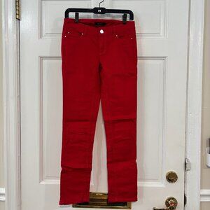 White House Black Market Women's Slim Ankle Jeans, Red, Like New! Low Rise